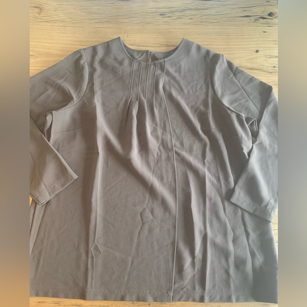 Linea Long Sleeve Tucked Tunic Brown Women’s 1X Preloved